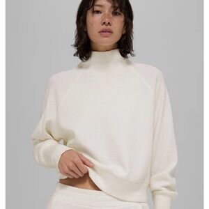 ALO Yoga White Waffle Mockneck